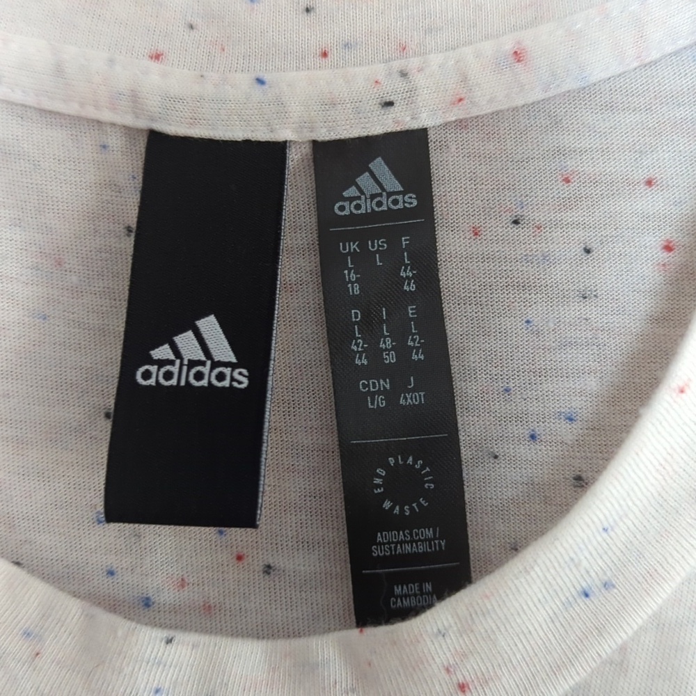 Adidas Women's Ultimate Sleeveless Tank Top White Melange Size Large - Picture 4 of 8